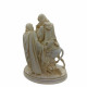 Holy Family Sculpture Alabaster Archaic Color Greek Handmade Statue 27cm