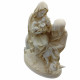 Holy Family Sculpture Alabaster Archaic Color Greek Handmade Statue 27cm