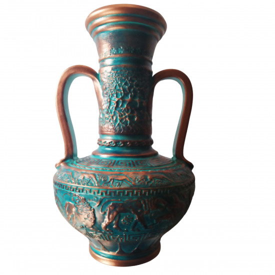 Greek Ancient Pottery Amphora 34cm Theme Hunting