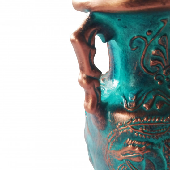 Greek Ancient Pottery Amphora 17cm Theme Arma Chariot
