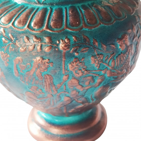 Greek Ancient Pottery Amphora 15cm Theme flutist