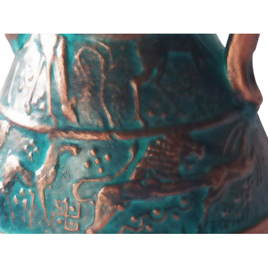 Greek Ancient Pottery Ewer Amphora 15cm Theme flutist