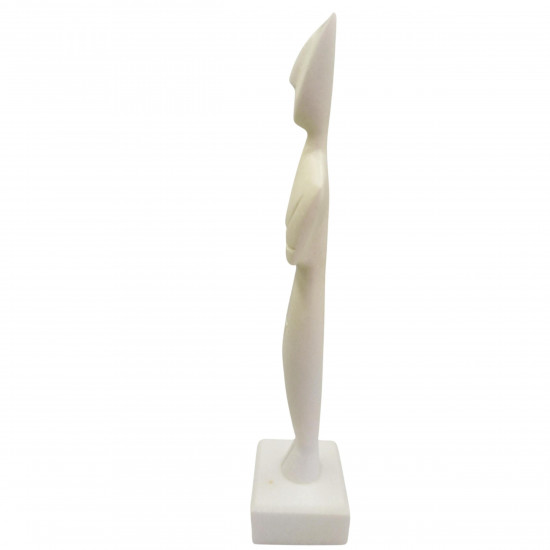 Cycladic Art Real Marble Female  figurine of the 'Folded arm' type  Greek Art Features 7,87in