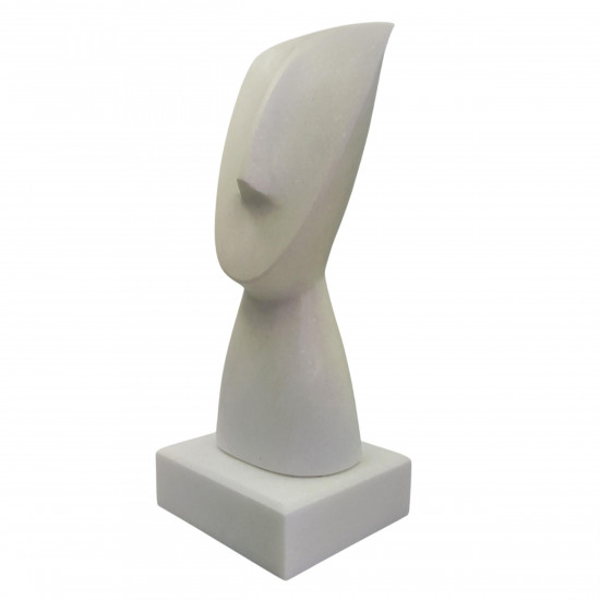 Cycladic Museum Head of figurine of the Spedos Variety Copy 21cm - 8.26in Handmade Sculpture Real Greek White Marble