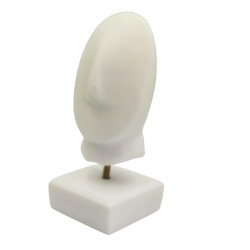 Cycladic Museum Head of Idol Copy 11,5cm - 4.5in Handmade Sculpture Real Greek White Marble