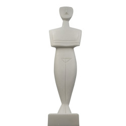 Cycladic Art Real Greek Marble Large Female Figurine of the canonical type 15in