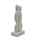 Cycladic Art Real Marble Handmade Twin Figure Idol - Eternal Duality - Greek Statues