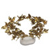 Gold-plated 24Ct Oak tree Round Wreath in real White Greek Marble Stone Base 20cm