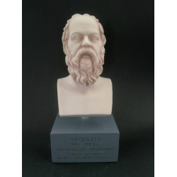 Socrates Greek Philosopher Alabaster Bust Head Statue Sculpture 7''