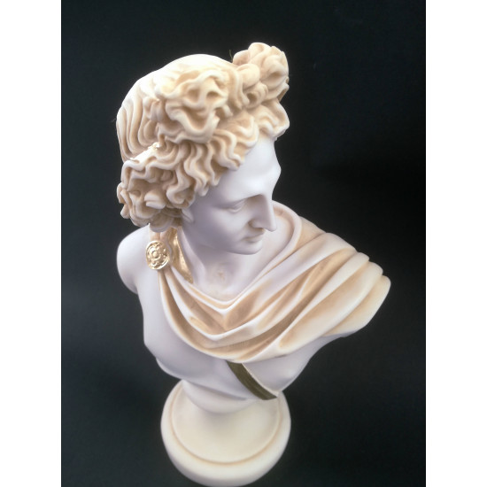 Apollo Phoebus Greek Roman God Of The Sun Bust Head Statue Handmade Sculpture