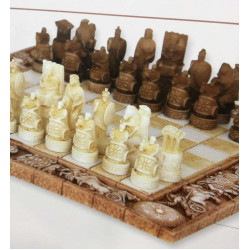 Chess Board Alabaster Set Ancient Greece Themed Chessboard 25