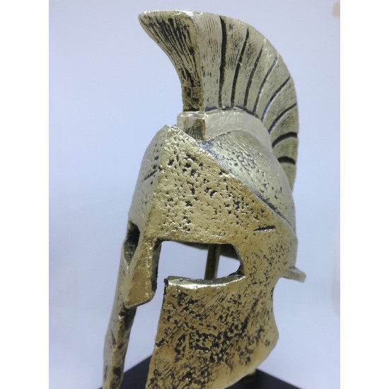 Leonidas Helmet Statue Bronze Greek Spartan Alabaster Handmade