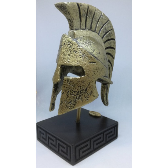 Leonidas Helmet Statue Bronze Greek Spartan Alabaster Handmade