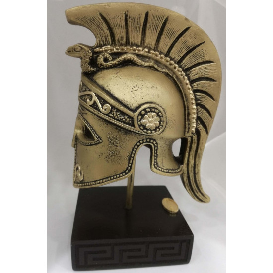 Achilleus Helmet Greek Statue Bronze Alabaster Handmade