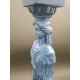 Caryatid Sculpted Female Figure of the Erechtheion Greek Art Statue Blue