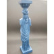Caryatid Sculpted Female Figure of the Erechtheion Greek Art Statue Blue