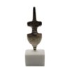 Cycladic Violos Feminine Bronze Figure Handmade Museum Reproduction of an Ancient Greek Violin-Shaped Idol - Greek Statues - Image 5