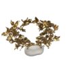 Gold-plated 24Ct Oak tree Round Wreath in real White Greek Marble Stone Base 20cm - Image 5