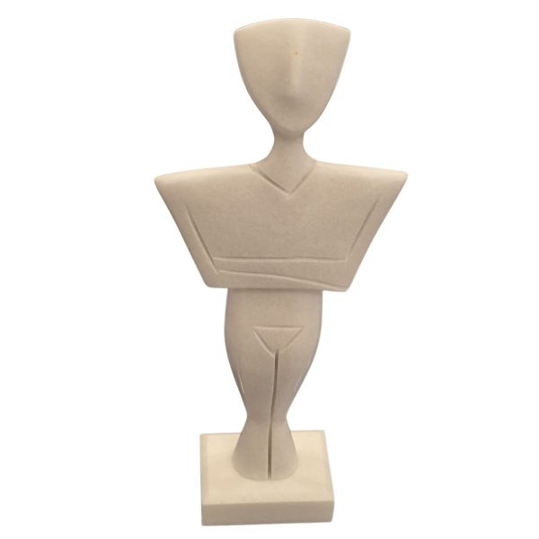 Cycladic Art Real Marble Female figurine of the 'Folded arm' type 9.5in - Image 3