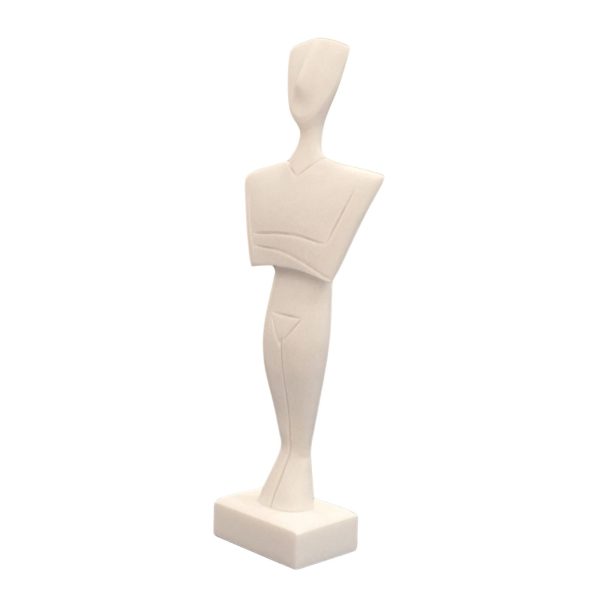 Cycladic Art Real Marble Female figurine of the 'Folded arm' type 9.5in - Image 4